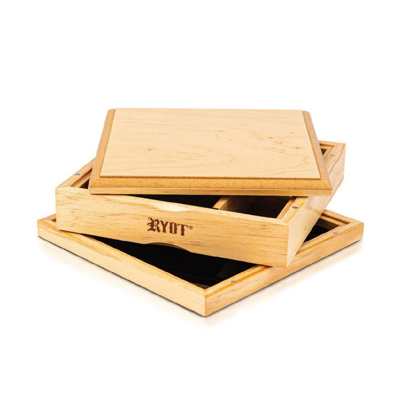 Natural Wood Solid Top Storage Box (Large)