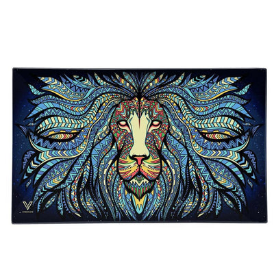 Glass Rolling Tray - Medium - Tribal Lion-Turning Point Brands Canada