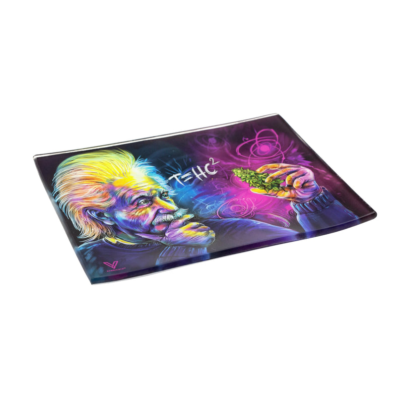 Glass Rolling Tray - Small - T=HC2 Einstein Classic