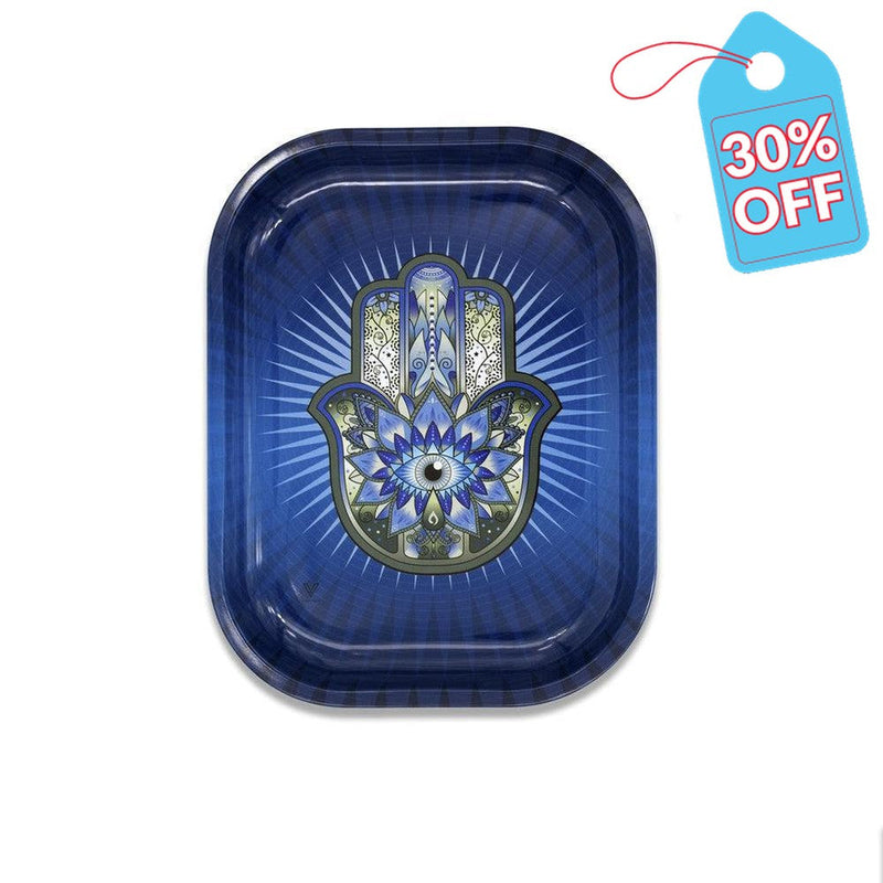 Small Rolling Tray - Hamsa Blue-Turning Point Brands Canada