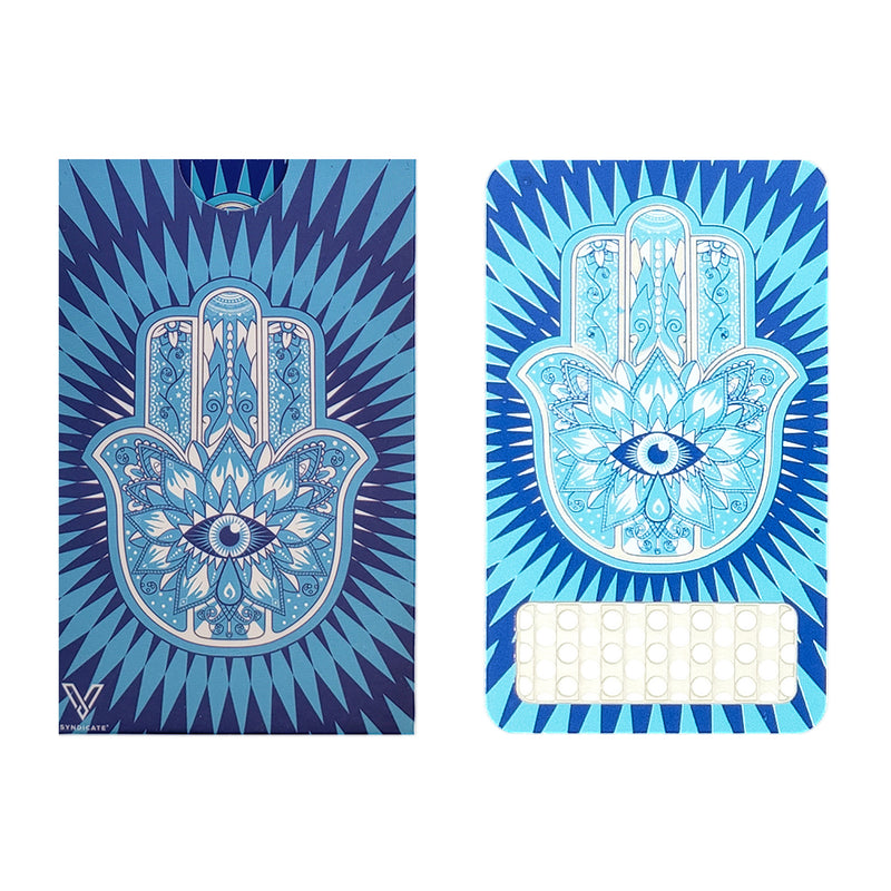 Color Grinder Card Hamsa Blue