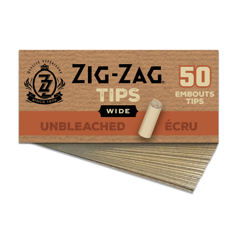 Unbleached Wide Tips (Carton of 50)