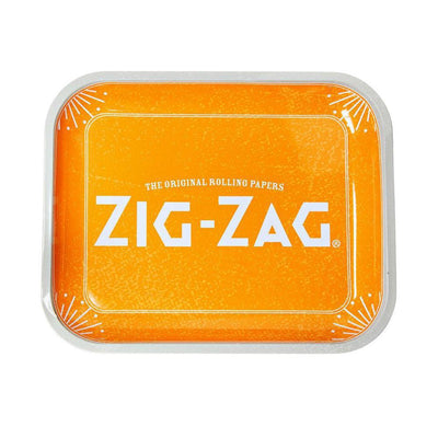Zig-Zag Large Orange Metal Rolling Tray-Turning Point Brands Canada