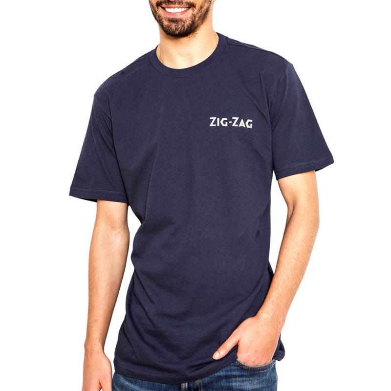 Zig-Zag Navy Holographic T-Shirt - Medium-Turning Point Brands Canada