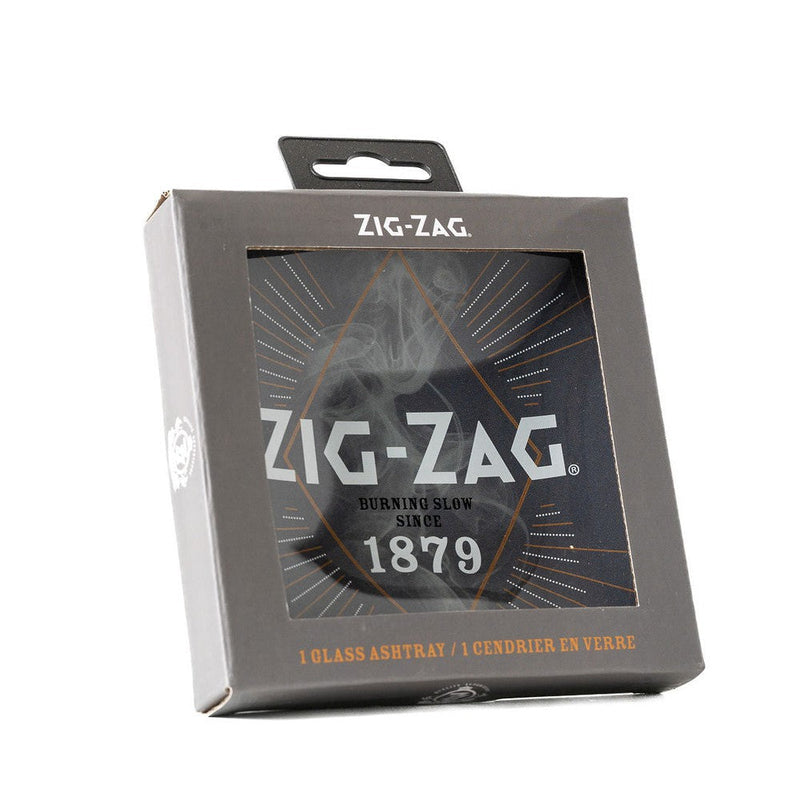Zig-Zag Shatter Resistant Glass Ashtray (Smokey)